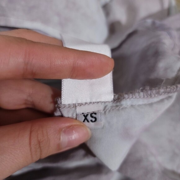 BLUE LIFE Shirred Waist Dress Cold Shoulder Mini in Boho Goddess Oasis Grey XS - Picture 14 of 14